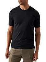 Silk-Cotton Crewneck T-Shirt