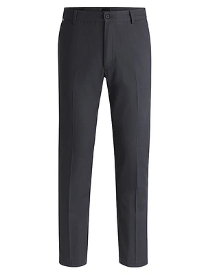Regular-Fit Trousers Micro-Patterned Stretch Cotton