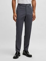 Regular-Fit Trousers Micro-Patterned Stretch Cotton