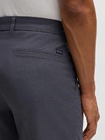 Regular-Fit Trousers Micro-Patterned Stretch Cotton