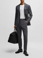 Regular-Fit Trousers Micro-Patterned Stretch Cotton