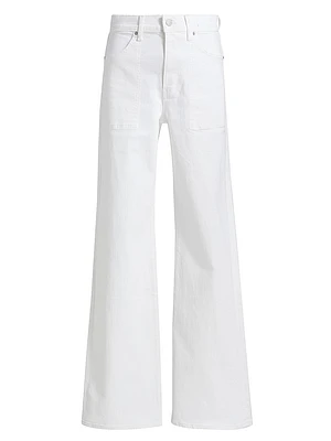 Crosbie Wide-Leg Twill Pants
