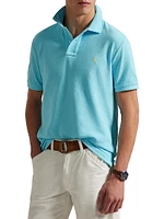 Custom-Slim-Fit Mesh Polo Shirt