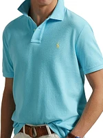 Custom-Slim-Fit Mesh Polo Shirt
