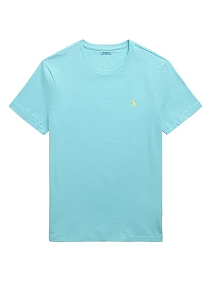 Custom-Slim-Fit Jersey Crewneck T-Shirt