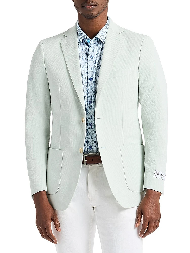 Rayburn Stretch-Cotton Single-Breasted Blazer