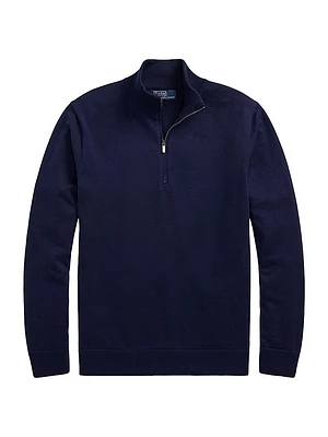 Cotton Quarter-Zip Sweater