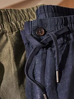 Polo Prepster Slim Tapered Linen Pants
