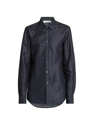 Denim Logo Tape Harness Shirt