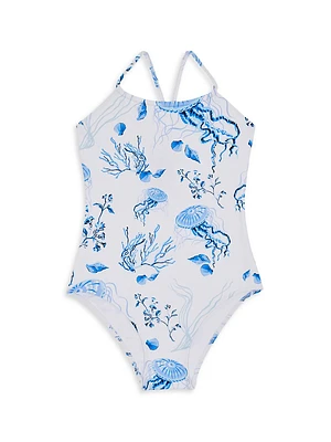 Baby Girl's, Little Girl's & Medusa Shells Swim Suit