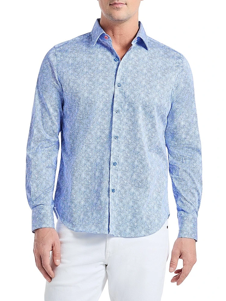 Kefalonia Printed Stretch-Cotton Shirt