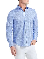 Kefalonia Printed Stretch-Cotton Shirt