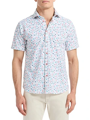 Mix N Match Printed Knit Short-Sleeve Shirt