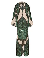 Landscapes Sequin-Embellished Silk Maxi Dress