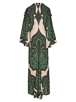Landscapes Sequin-Embellished Silk Maxi Dress
