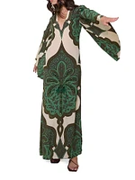 Landscapes Sequin-Embellished Silk Maxi Dress