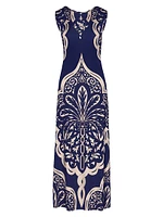 Voyage Twist-Front Cut-Out Maxi Dress