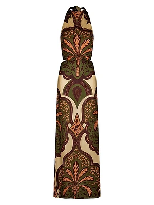 Galena Finding Peace Silk Maxi Dress