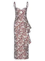 Galena Flamero Rhythm Paisley Jacquard Maxi Dress