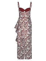Galena Flamero Rhythm Paisley Jacquard Maxi Dress