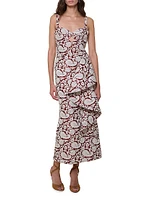 Galena Flamero Rhythm Paisley Jacquard Maxi Dress