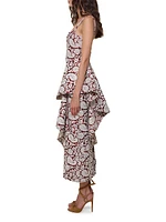 Galena Flamero Rhythm Paisley Jacquard Maxi Dress