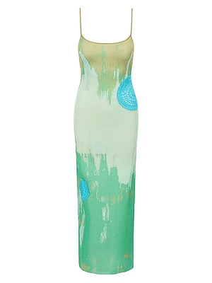 Venus Abstract-Print Dress
