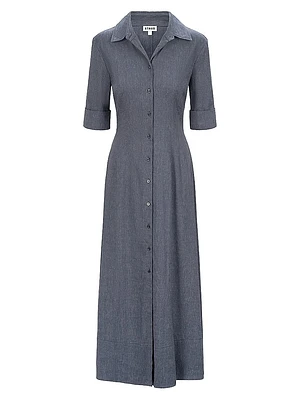 Joan Linen-Blend Midi-Shirtdress