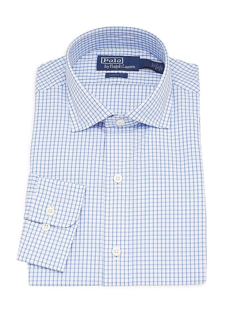 Luxury Checked Cotton Poplin Shirt
