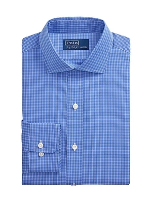 Classic-Fit Checked Cotton Poplin Shirt
