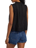 Lara Embroidered Cotton Sleeveless Shirt