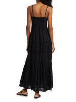 Janis Lace Button-Front Maxi Dress