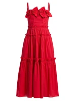 Rach Rosette Cotton Midi-Dress