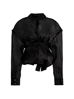 Silk Organza Twisted Shirt