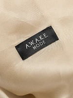Tuxedo Silk Gathered Cocktail Dress