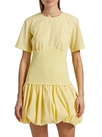 Libbie Bubble-Hem Minidress