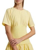 Libbie Bubble-Hem Minidress