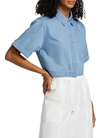 Bishop Tailored Denim Crop Top