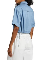 Bishop Tailored Denim Crop Top
