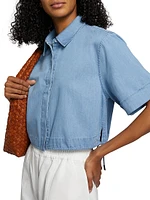 Bishop Tailored Denim Crop Top
