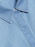 Bishop Tailored Denim Crop Top
