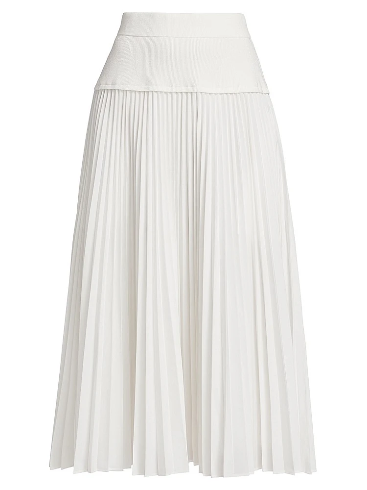Stella Pleated Midi-Skirt