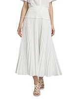 Stella Pleated Midi-Skirt