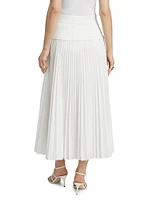 Stella Pleated Midi-Skirt