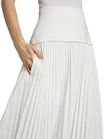 Stella Pleated Midi-Skirt