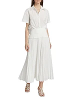 Stella Pleated Midi-Skirt