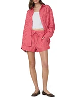 The Boyfriend Pinstriped Cotton Button-Front Shirt