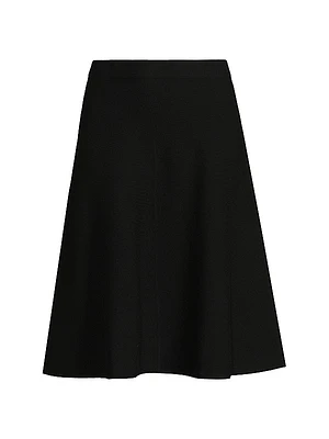 Fit & Flare Knee-Length Skirt