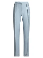 Gregory Hand-Tailored Silk-Linen Trousers