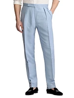 Gregory Hand-Tailored Silk-Linen Trousers